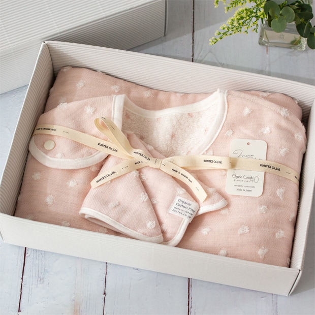kontex コンテックス ナチュラルドット コットンスリーパー ハンカチ セット BOX入り