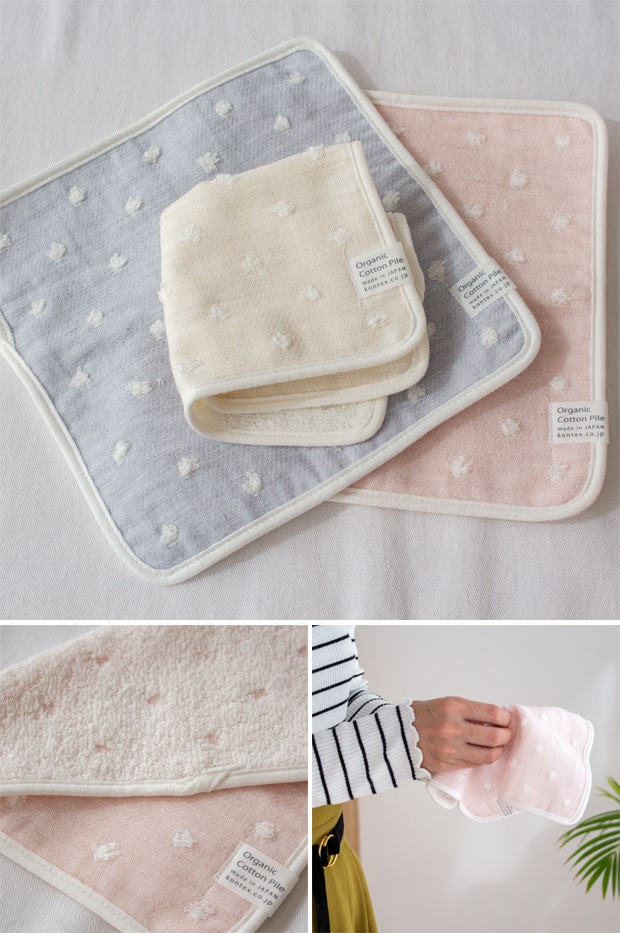 kontex コンテックス ナチュラルドット コットンスリーパー ハンカチ セット BOX入り