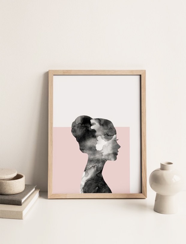ポスター 30×40 CARO CARO PRINTS Modern Silhouette Art Print
