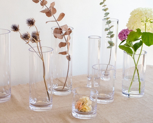 ポリカーボネート 花瓶 割れない 軽い 割れない花瓶 小さい フラワーベース PC straight-R 高さ15cm 直径10cm CLAY クレイ