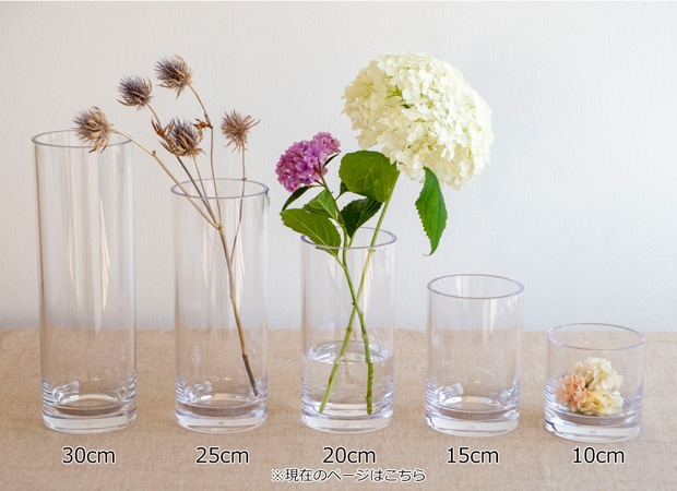 ポリカーボネート 花瓶 割れない 軽い 割れない花瓶 フラワーベース PC straight-R 高さ20cm 直径10cm CLAY クレイ