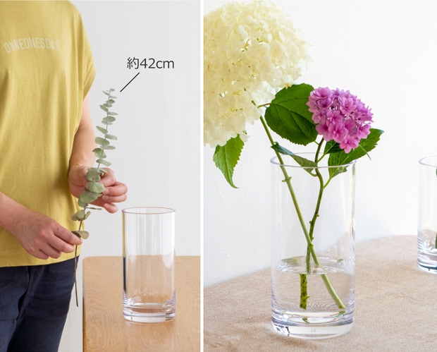 ポリカーボネート 花瓶 割れない 軽い 割れない花瓶 フラワーベース PC straight-R 高さ20cm 直径10cm CLAY クレイ