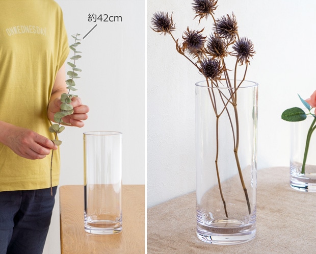 ポリカーボネート 花瓶 割れない 軽い 割れない花瓶 フラワーベース PC straight-R 高さ25cm 直径10cm CLAY クレイ