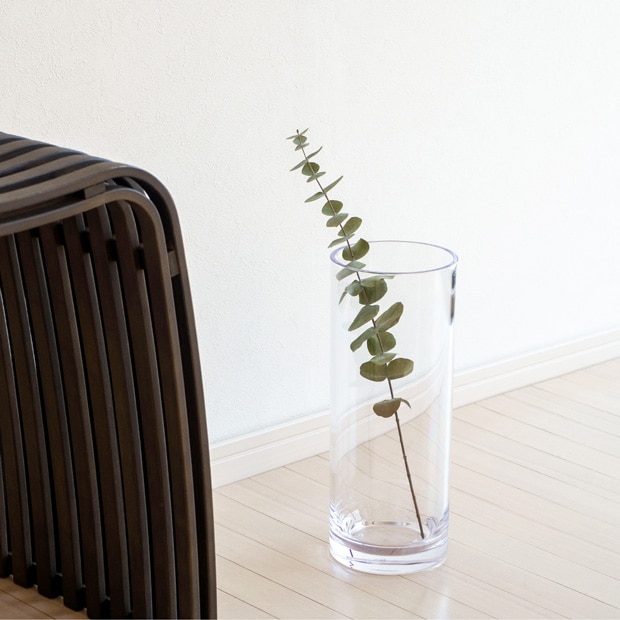 ポリカーボネート 花瓶 割れない 軽い 割れない花瓶 枝もの 大きい フラワーベース PC straight-R 高さ30cm 直径12cm CLAY クレイ