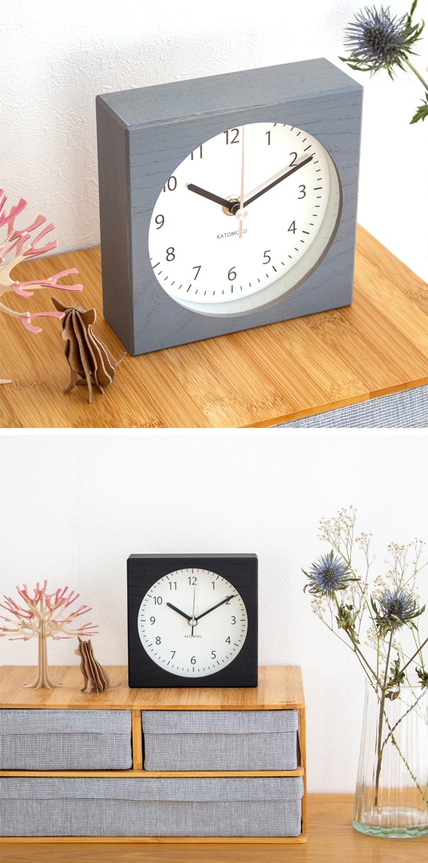置き時計 電波時計 木製 加藤木工 Dual use clock 8 掛け時計 置時計