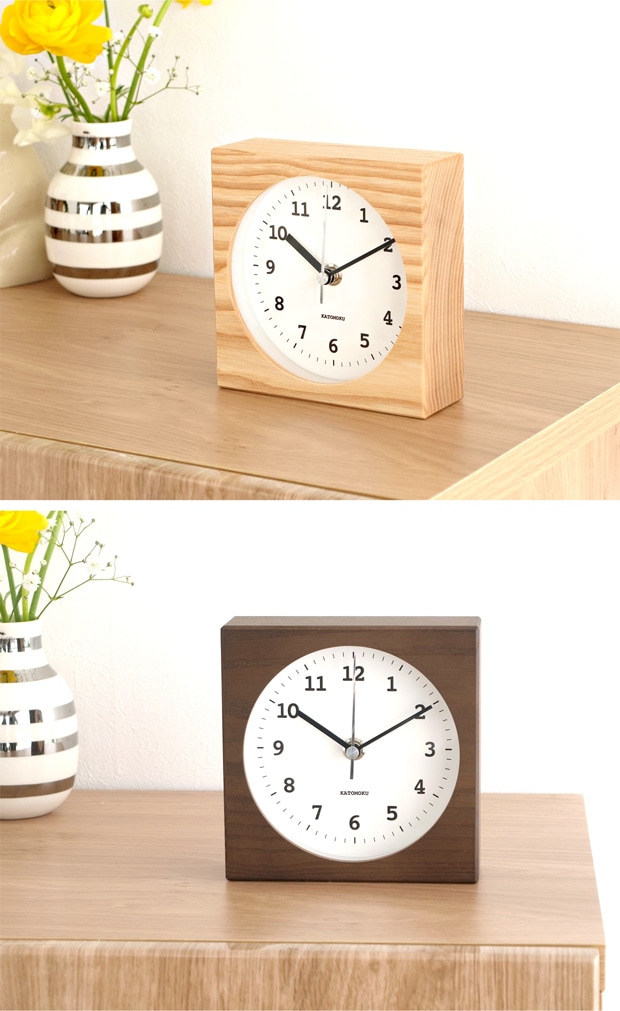 置き時計 電波時計 木製 加藤木工 Dual use clock 8 掛け時計 置時計
