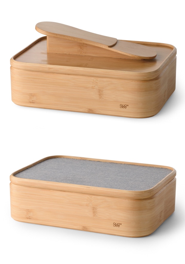 GUDEE シューケア収納ボックス 靴磨き 道具 収納 馬毛ブラシ付き 木製 竹 RICO Bamboo shoe shine valet box GudeeLife グディ グッディ　GUDEE