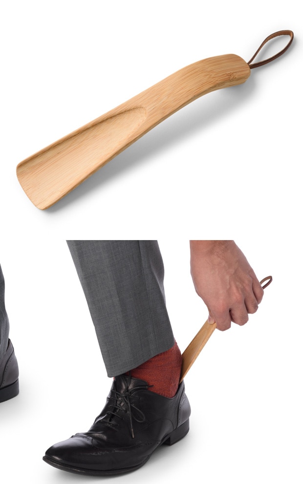 GUDEE 靴べら 靴ベラ 革ひも付き 引っ掛け 木製 竹 玄関用品 RICO Shoe horn GudeeLife グディ グッディ　GUDEE