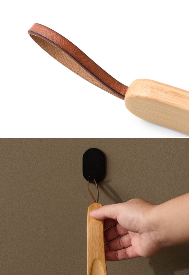 GUDEE 靴べら 靴ベラ 革ひも付き 引っ掛け 木製 竹 玄関用品 RICO Shoe horn GudeeLife グディ グッディ　GUDEE