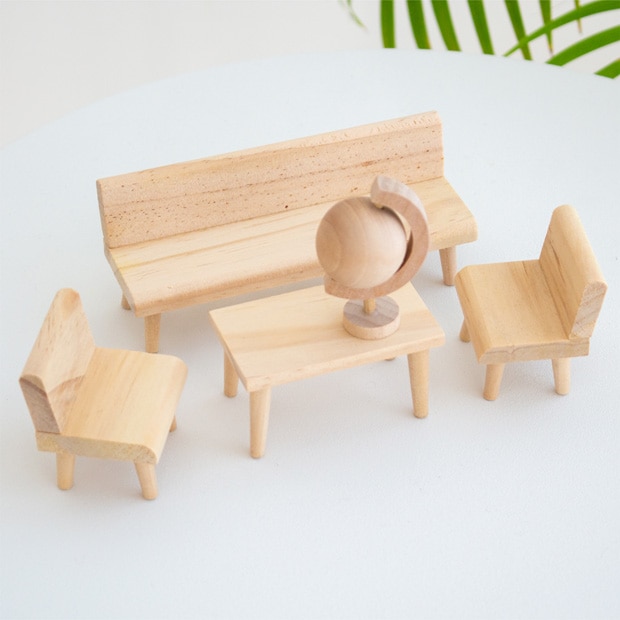 Lundby ミニチュア 木の家具セット 家具 1/18 木製 北欧
