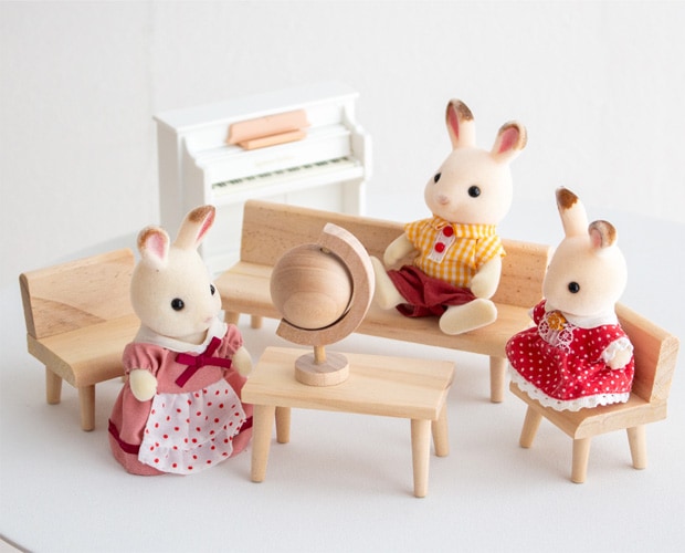 Lundby ミニチュア 木の家具セット 家具 1/18 木製 北欧