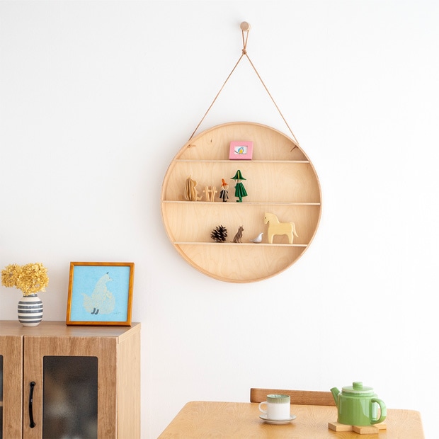 Ferm Living ファームリビング ラウンドドーム 吊り棚 ハンギングシェルフ 木製 北欧 デンマーク