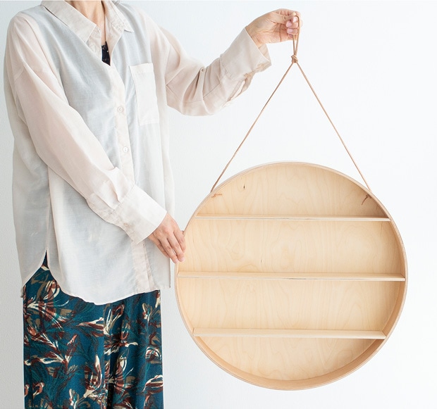 Ferm Living ファームリビング ラウンドドーム 吊り棚 ハンギングシェルフ 木製 北欧 デンマーク