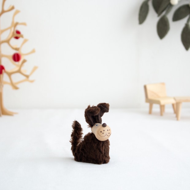 ノルディカニッセ 2023 新作 イヌ ブラウン 犬 NORDIKA nisse クリスマス 雑貨 木製 人形 北欧 NRD120768