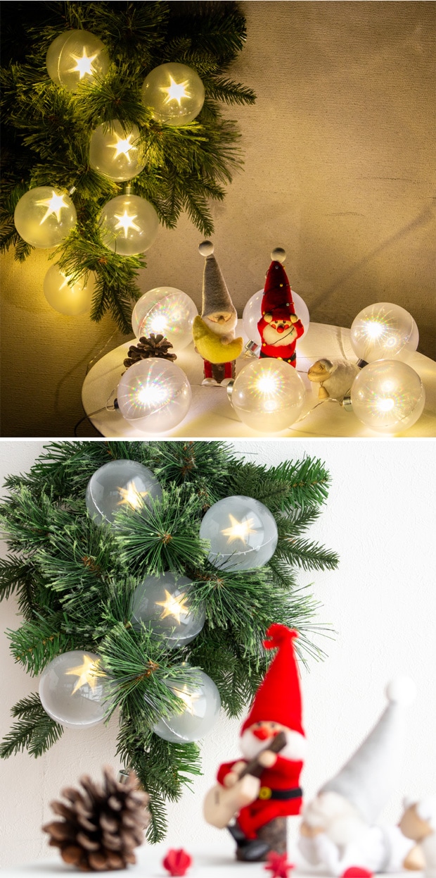 イルミネーション ライト LED SPARKLE STARWREATH スパークルスターリース 星 リース クリスマス 飾り 光る ストリングライト 電球 アドアート