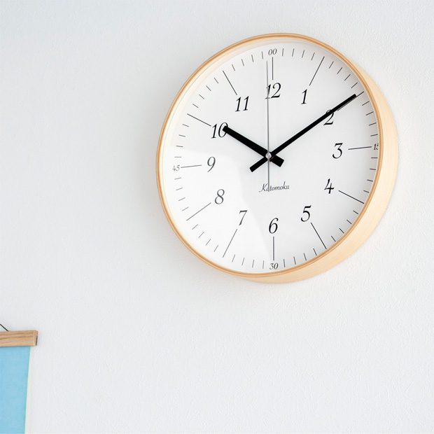 加藤木工 カトモク 掛け時計 KATOMOKU plywood wall clock 18 掛時計 木製 電波時計 スイープムーブメント 日本製 KM-110