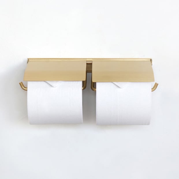flap ペーパーホルダーダブル ブラス トイレットペーパーホルダー 真ちゅう 真鍮 インテリア雑貨 AXCIS アクシス