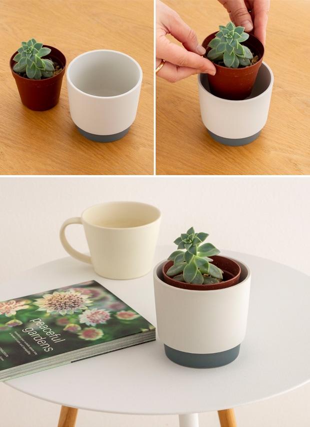 プランターポット 植木鉢 直径9.5cm プランター 小型 陶磁器 ground grip pot S 晋山窯ヤマツ 日本製 美濃焼