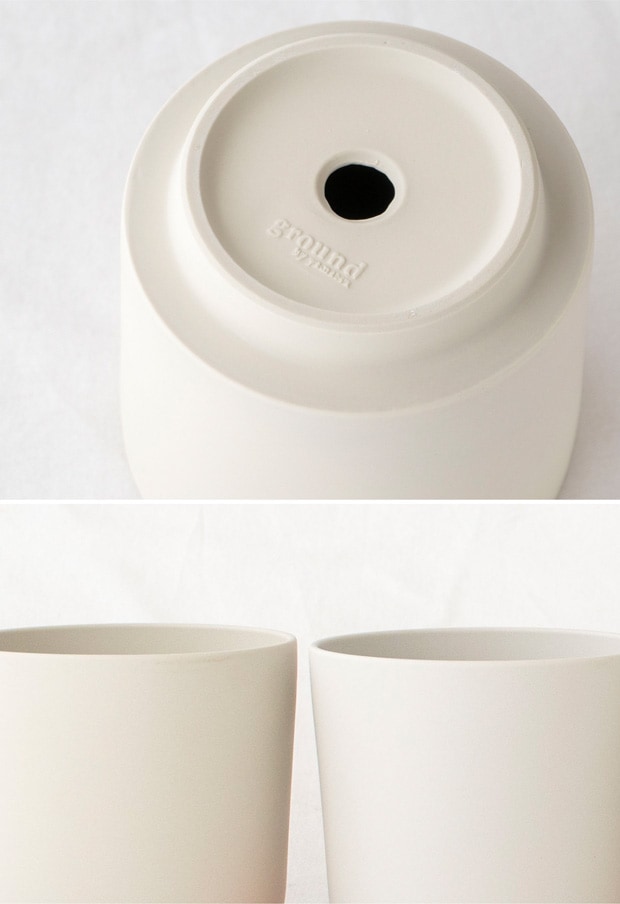 プランターポット 植木鉢 直径11.5cm プランター 中型 陶磁器 ground grip pot M 晋山窯ヤマツ 日本製 美濃焼