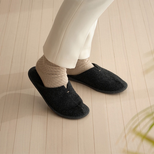 rooms easyWASH ルームズ Mサイズ 22.5～24.5cm ルームスリッパ 無地 フロンティア FRONTIER