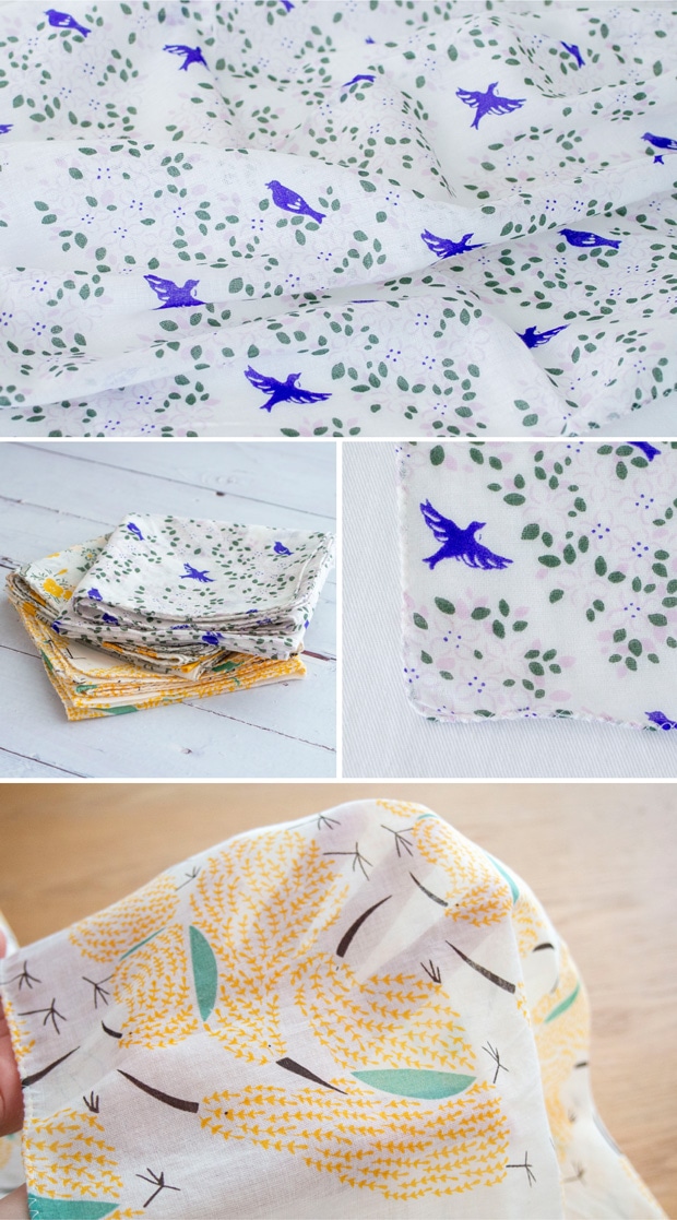 ハンカチ インド綿 ブロックプリントハンカチ 54×54cm 大判 おしゃれ sotlight ソットライト POTPURRI ポトペリー キーウィ ウサギ 鳥