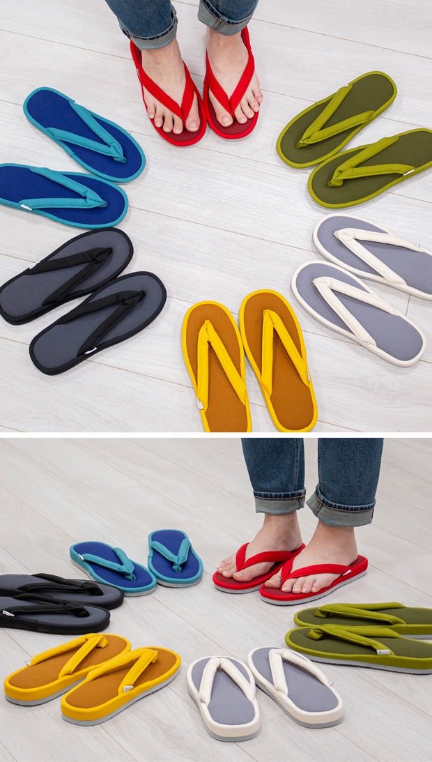 ABE HOME SHOES 帆布草履 Lサイズ 25～27cm 室内履き ルームシューズ 夏 洗える 洗濯機 日本製 阿部産業