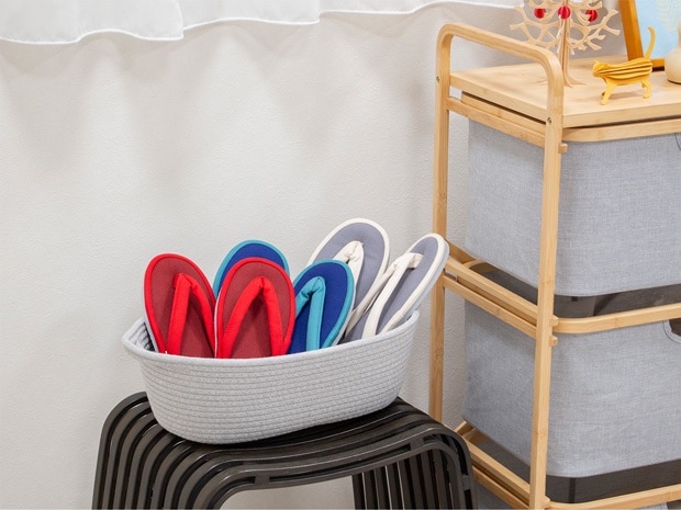 ABE HOME SHOES 帆布草履 Lサイズ 25～27cm 室内履き ルームシューズ 夏 洗える 洗濯機 日本製 阿部産業