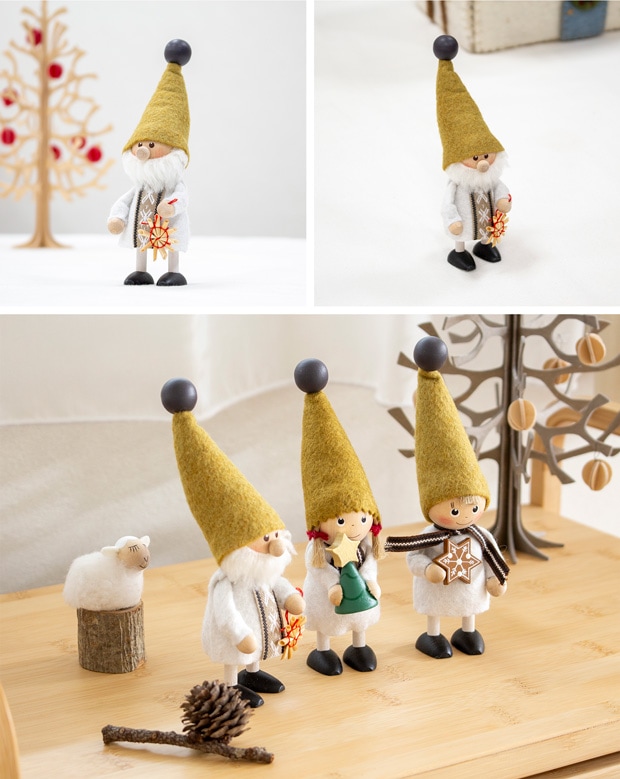 ノルディカニッセ 2024 新作 ストローオーナメントを持ったサンタ Jule Hygge NORDIKA nisse クリスマス 雑貨 木製 人形 北欧 NRD120801