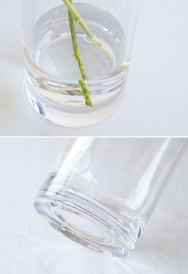 ポリカーボネート 花瓶 割れない 軽い 割れない花瓶 枝もの 大きい フラワーベース PC straight-R 高さ40cm 直径15cm CLAY クレイ