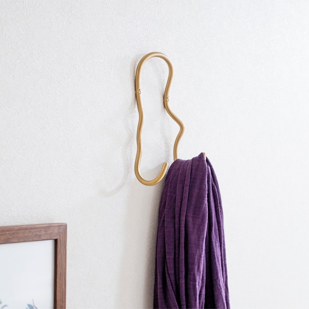Ferm Living ファームリビング Curvature Double Hook カーバチュア ダブルフック ブラス ブラックブラス