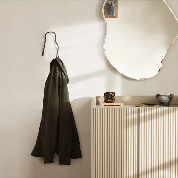 Ferm Living ファームリビング Curvature Double Hook カーバチュア ダブルフック ブラス ブラックブラス