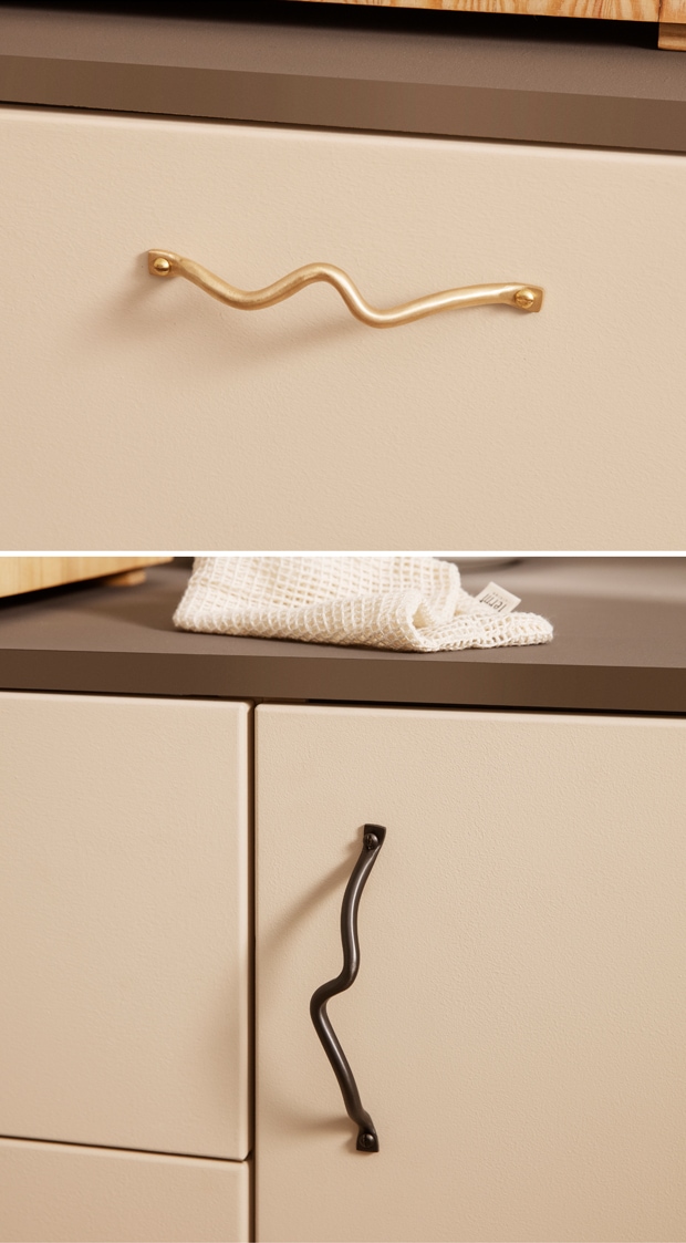 Ferm Living ファームリビング Curvature Double Hook カーバチュア ダブルフック ブラス ブラックブラス