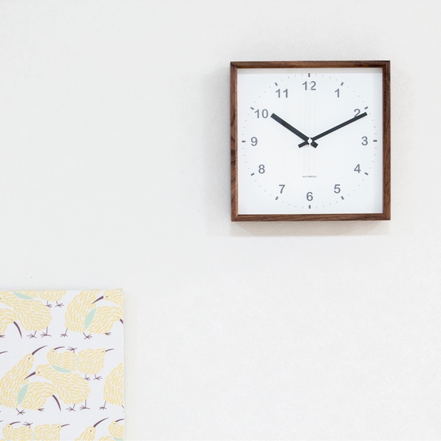 加藤木工 カトモク 掛け時計 KATOMOKU plywood wall clock 18 掛時計 木製 電波時計 スイープムーブメント 日本製 KM-110