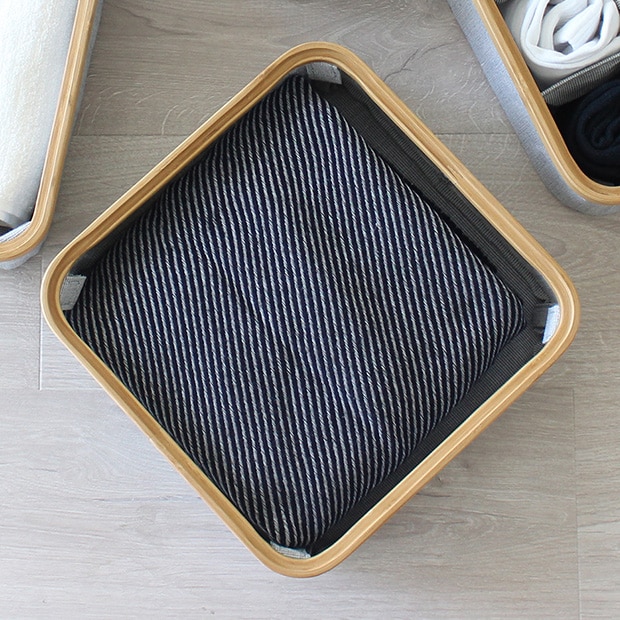 GUDEE 収納ボックス ふた付き 仕切りなし おしゃれ 折り畳み 収納カゴ 収納 竹 KIM Storage box with lid 1section GudeeLife