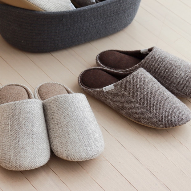 アベホームシューズ ABE HOME SHOES ウールホームシューズ M Mサイズ ルームシューズ スリッパ 無地 日本製