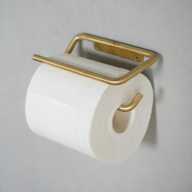 kt ペーパーホルダー ブラス トイレットペーパーホルダー シングル 真ちゅう 真鍮 インテリア雑貨 AXCIS アクシス