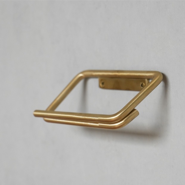 kt ペーパーホルダー ブラス トイレットペーパーホルダー シングル 真ちゅう 真鍮 インテリア雑貨 AXCIS アクシス