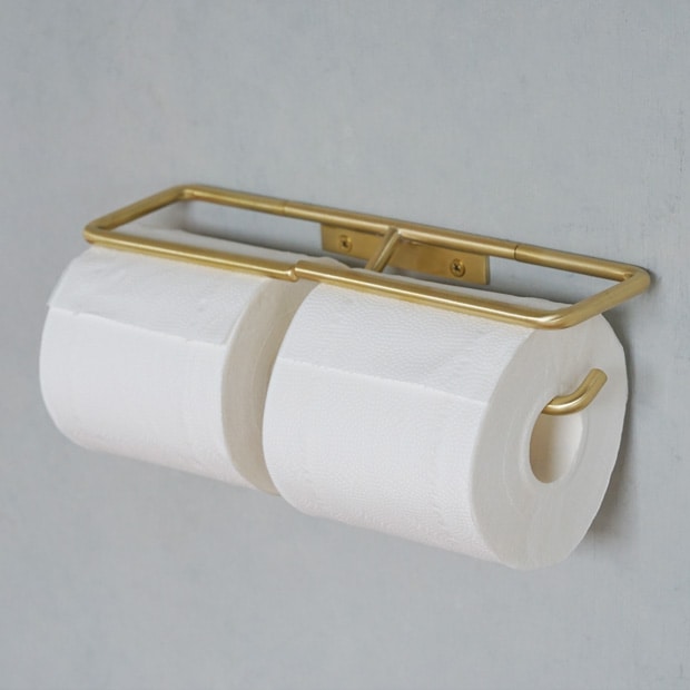 kt ペーパーホルダー ブラス トイレットペーパーホルダー ダブル 真ちゅう 真鍮 インテリア雑貨 AXCIS アクシス