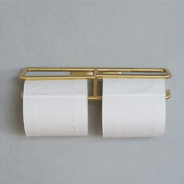 kt ペーパーホルダー ブラス トイレットペーパーホルダー ダブル 真ちゅう 真鍮 インテリア雑貨 AXCIS アクシス