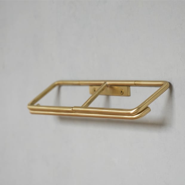 kt ペーパーホルダー ブラス トイレットペーパーホルダー ダブル 真ちゅう 真鍮 インテリア雑貨 AXCIS アクシス