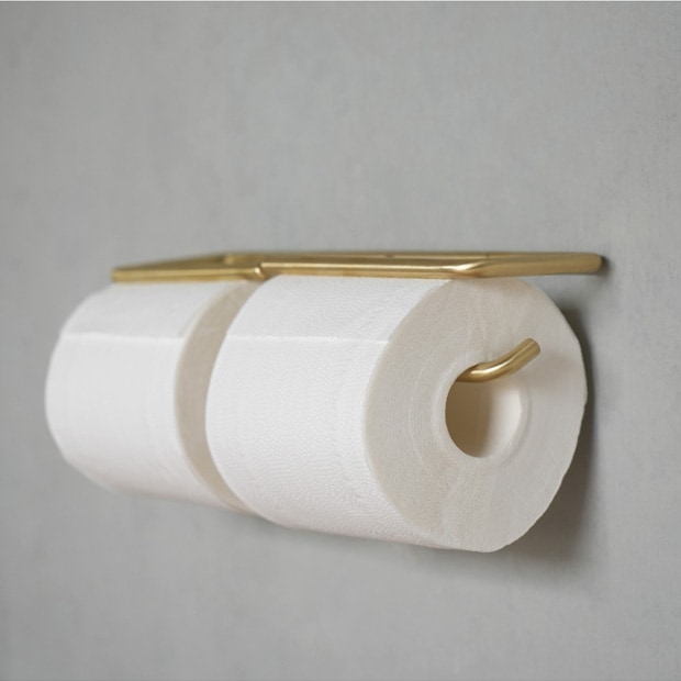 kt ペーパーホルダー ブラス トイレットペーパーホルダー ダブル 真ちゅう 真鍮 インテリア雑貨 AXCIS アクシス