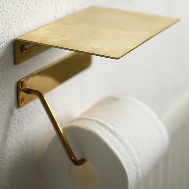 Brass Plate Shelf S ブラス ウォールシェルフ パーツ 壁付け棚 壁掛け棚、ディスプレイ棚 真ちゅう 真鍮 インテリア雑貨 AXCIS アクシス