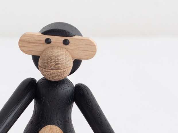 カイボイスン モンキー ミニ MONKEY MINI ブラック KAY BOJESEN DENMARK カイ・ボイスン デンマーク 北欧 雑貨 木製