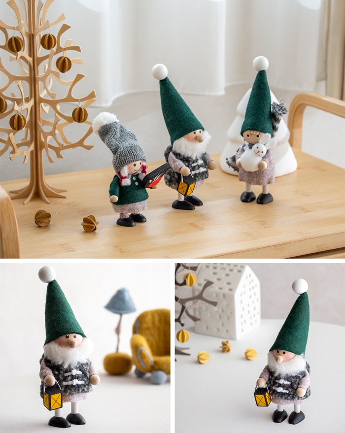 ノルディカニッセ 2025 新作 ランタンを持ったサンタ Nordic Forest NORDIKA nisse クリスマス 雑貨 木製 人形 北欧 NRD120850