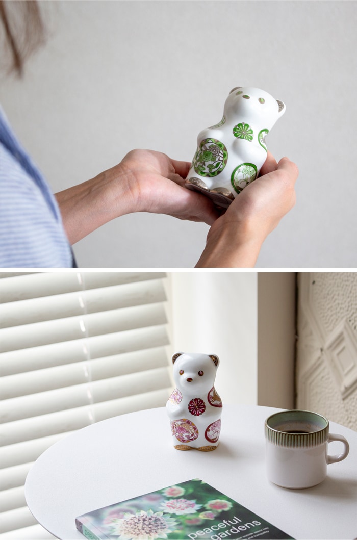 賞美堂本店 有田焼 くまフィギュア momoco bear 吉祥古伊万里 モモコベア 熊 クマ 置物 オブジェ インテリア 日本製