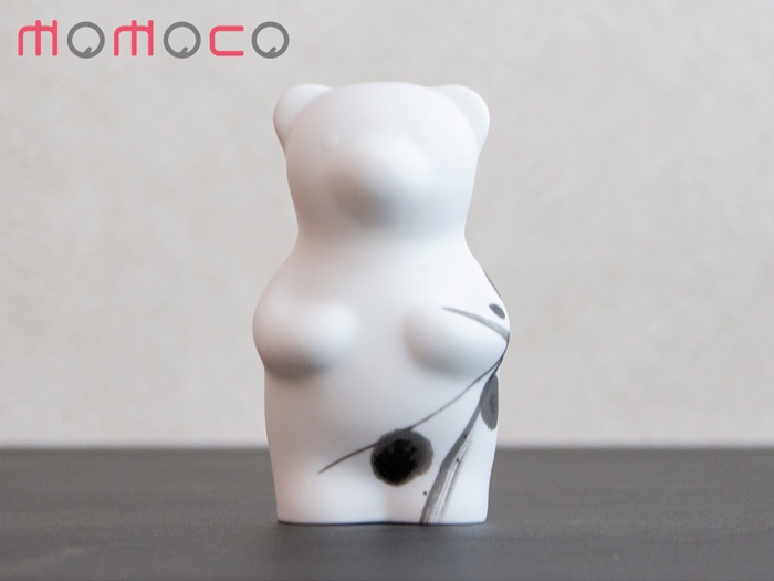 賞美堂本店 有田焼 くまフィギュア momoco bear 書 中塚翠涛 モモコベア 熊 クマ 置物 オブジェ インテリア 日本製