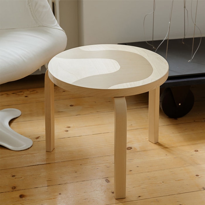 アルテック ＋ マリメッコ スツール 60 artek ＋ marimekko ナチュラル バーチ材 3本脚 完成品 選べる 木目 1点もの スタッキング 北欧 デザインイ