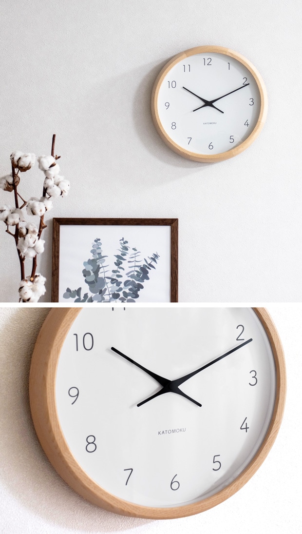 KATOMOKU muku round wall clock 7