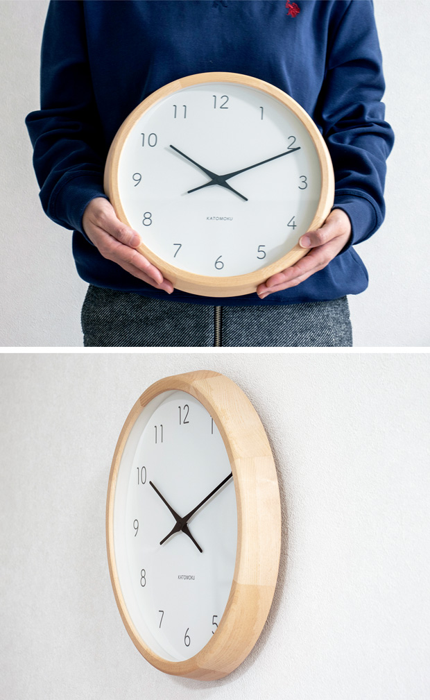 KATOMOKU muku round wall clock 7