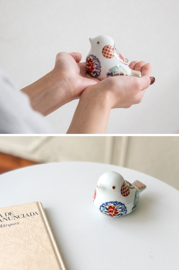 賞美堂本店 有田焼 momoco bird 小鳥 フィギュア 瑞鳥古伊万里 モモコバード とり 置物 オブジェ インテリア 日本製